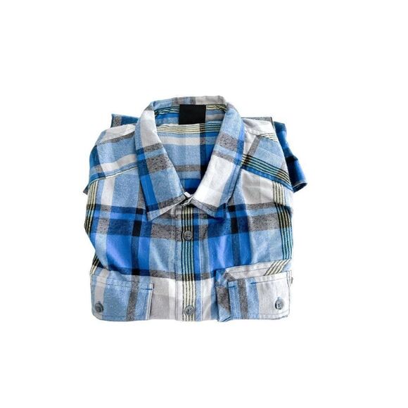 Oakley Mens Button Down Shirt Long Sleeve Plaid Blue M - Picture 4 of 7